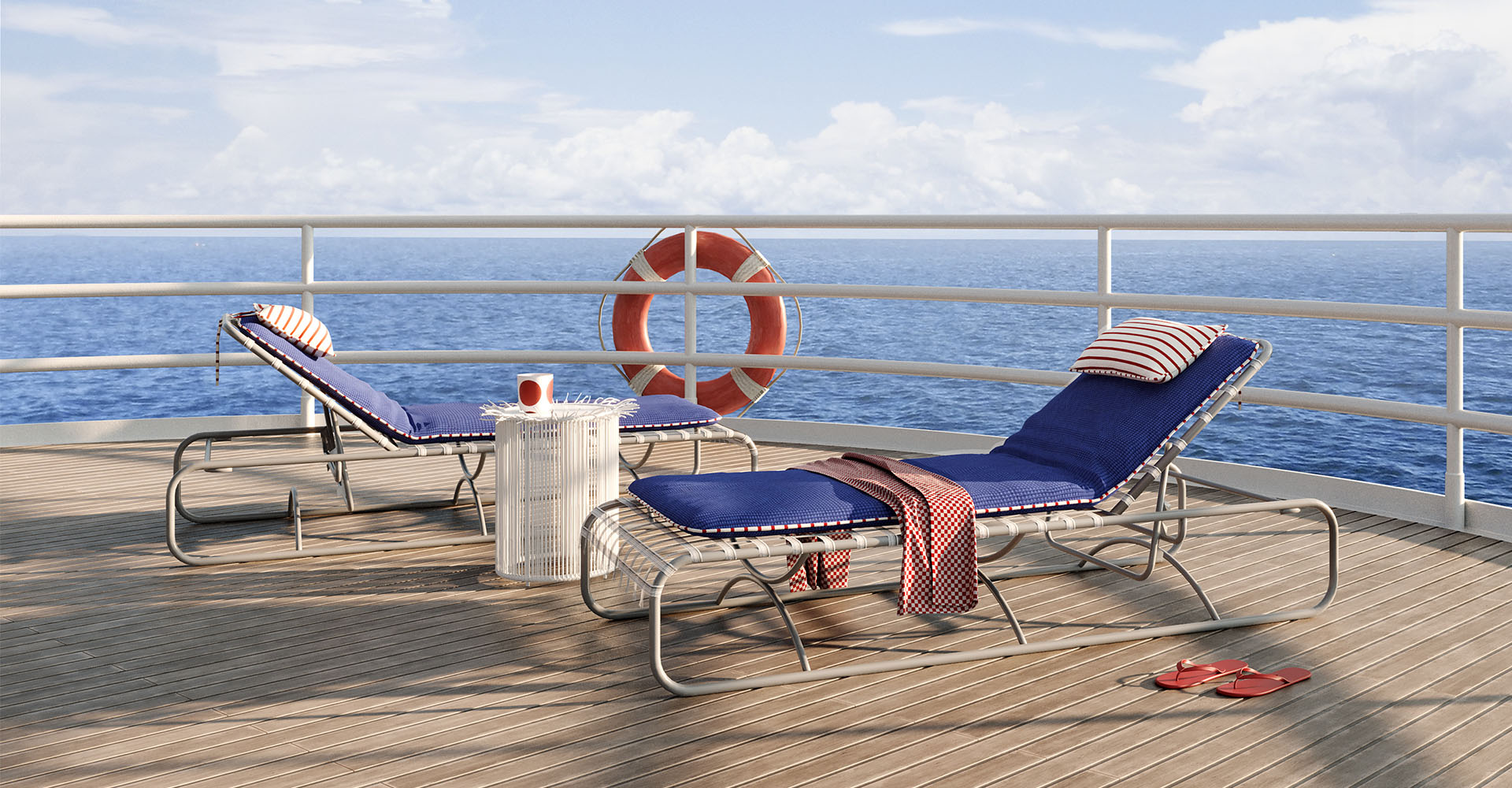 Cruise ship deck chairs for online sale